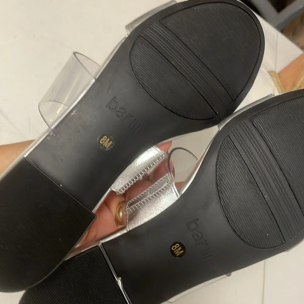 Bar III  Women Dreamer Slide Sandals, Silver